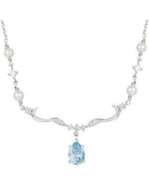 Azura Jewelry New York Seabreeze Serenity Topaz Necklace - Metallic