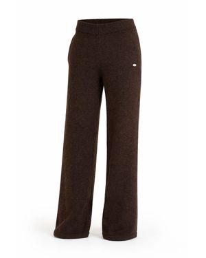 Loom Archives Loom Knit Straight Leg Trouser - Brown