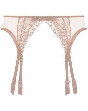Journelle Neutrals Chloe Suspender Belt Champagne Chamblis - White