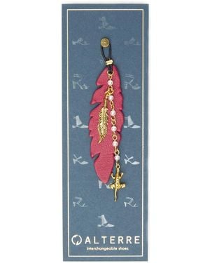 Alterre Malbec Feather Shoe Charm - Red