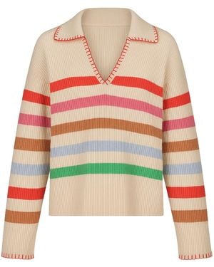 SUNSHINE TIENDA Stripe Portia Pullover - Red