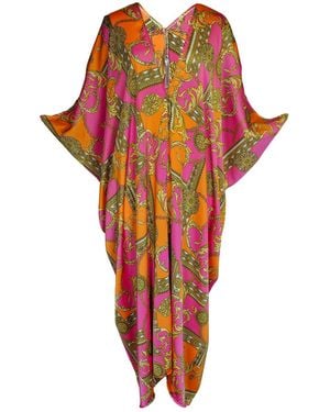 Jennafer Grace Voglia Rosa Caftan Kaftan Dress - Red