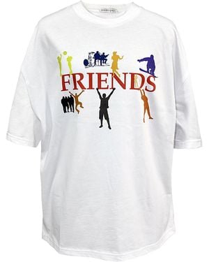 Maison Bogomil T-Shirt Friends Colourful - White