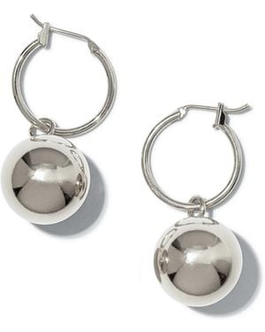 Jaredjamin Orbita Ball Charm Click-Top Hoop Earrings - Metallic