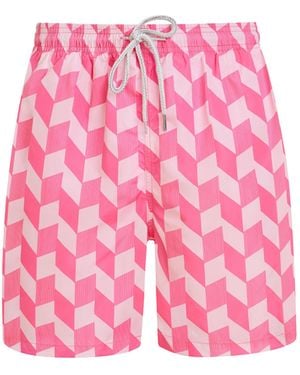 Robert & Son Zigzag Swim Shorts - Pink