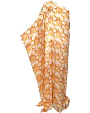 Julia Clancey Lady Lydy Limon & White Kaftan - Metallic