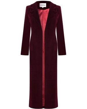 Roqaia Fashion House Burgundy Velvet Jacket - Red