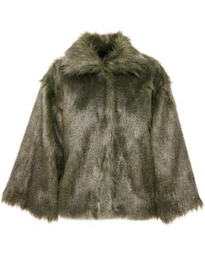 Silvia Serban Faux Fur Jacket - Green