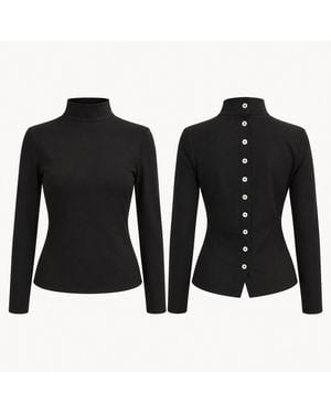 The Ethos Studio Spine Turtleneck - Black