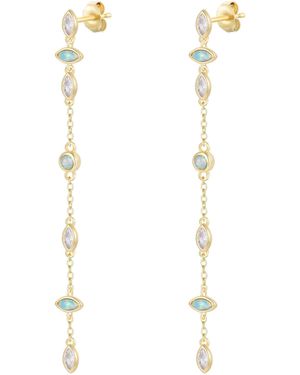 KAMARIA Falling Opal Blossoms Duster Earrings - Metallic