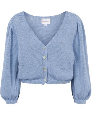 American Dreams Manda Cotton Cardigan Light - Blue