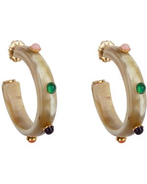 Bounkit Neutrals Eliza Hoops - Metallic