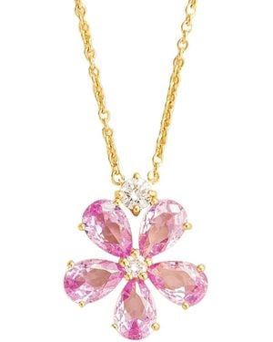 Juvetti Florea Necklace Sapphire & Diamond - Pink