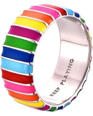 Pinnole Multicolour Thick Ring - Pink