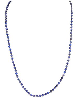 Madison Maison Faceted Lapis Necklace - Metallic