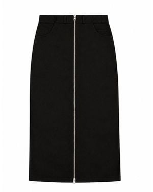 Rave on Trend Zipper Skirt - Black