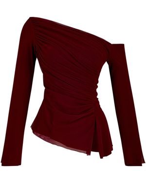 Growny Caprina Blouse Burgundy - Red
