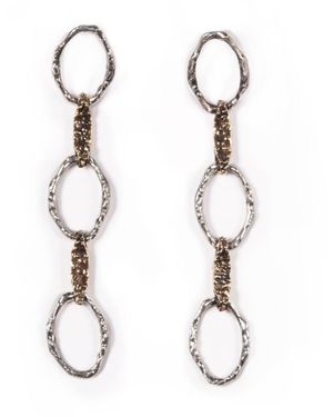 GYUNIA Mati Chain Earrings - White