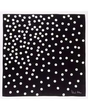 Richard Allan London Large & Polka Silk Scarf - Black