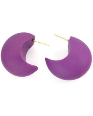 By Chavelli Chubby Huggie Hoops - Purple