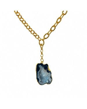 Magpie Rose Rock Drops Necklace - Blue