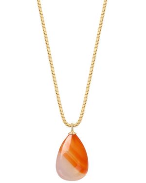 Katy Faye August Sardonyx Necklace - Metallic