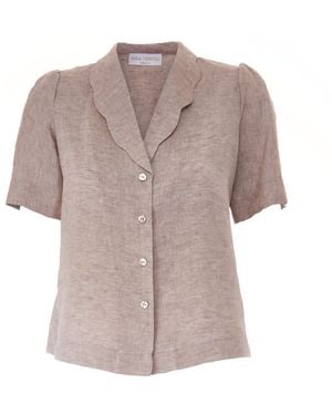 Sofia Tsereteli Linen Shirt - Brown