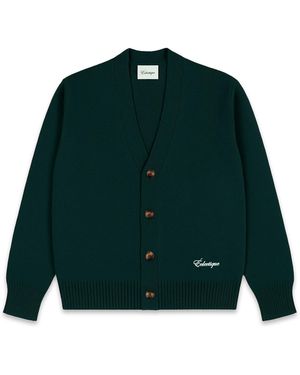 Éclectique V Neck Cardigan - Green
