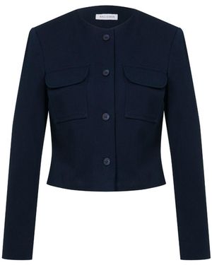NAZLI CEREN Irma Cotton Jacket - Blue