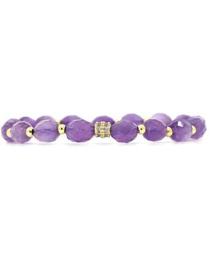 Shar Oke Amethyst & Cubic Zirconia Bracelet - Purple