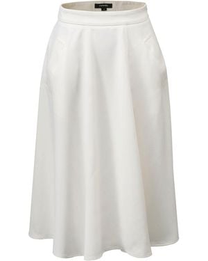 Smart and Joy Sleek Flared Skirt - White