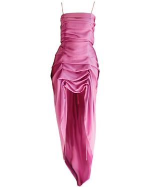 Formula S7 Silk Ruched Bungee Dress - Pink
