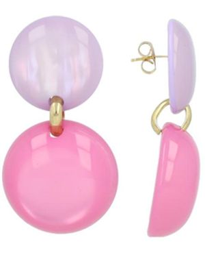 LOTT.gioielli Statement Double Round Earrings M - Pink