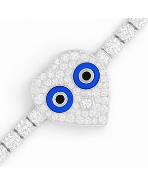 Maison De Gala Evil Eye Heart Bracelet - Blue