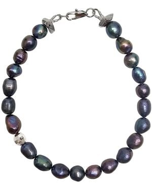 Farra Deep Irregular Freshwater Pearls Bracelet - Blue