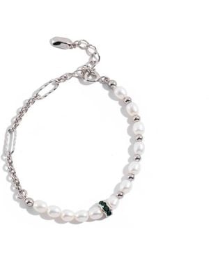 Angel Barocco Drip Glaze Bead & Pearl Bracelet - Metallic