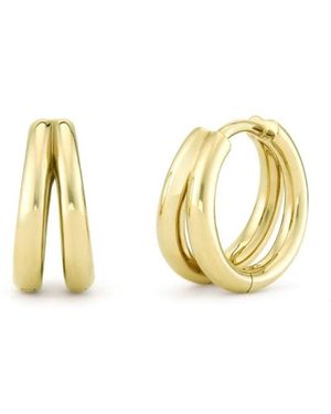 Dinny Hall Signature Duo Mini Huggie Hoops - Metallic
