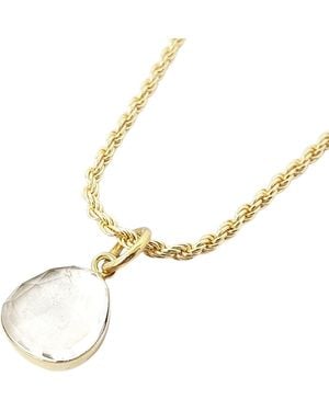 Sophelia Statement Vermeil Plated Topaz April Birthstone Crystal Rope Necklace - Metallic