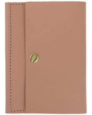 VIDA VIDA Vida Blush Leather Passport Holder - Brown