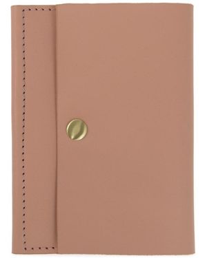 VIDA VIDA Vida Blush Leather Passport Holder - Brown