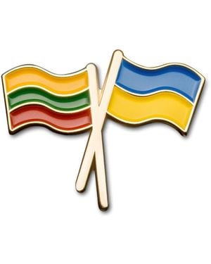 Make Heads Turn Enamel Pin Lithuanian - Yellow