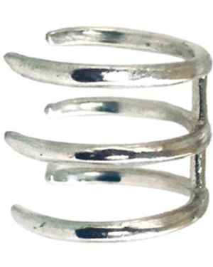 Aki Roc Jewelry The Hug Midi Ring -Sterling - White