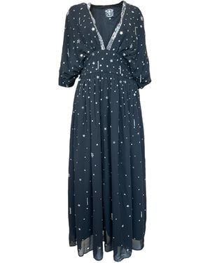 Any Old Iron Sequin Shining Star Caftan Dress - Blue