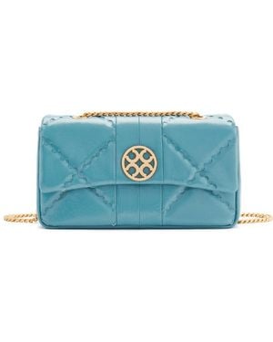 Orange Cube Mosaic Diamond Chain Bag - Blue