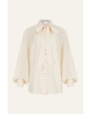 Merlenne Neutrals Silk Shirt - Natural
