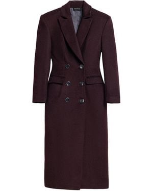 Nocturne Tailored Double-Breasted Maxi Coat - Purple