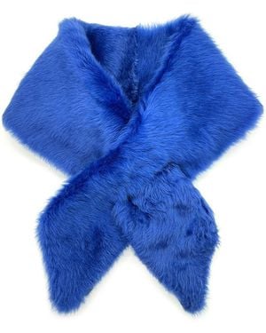 Maku Uk Fifi Toscana Sheepskin Scarf Long - Blue