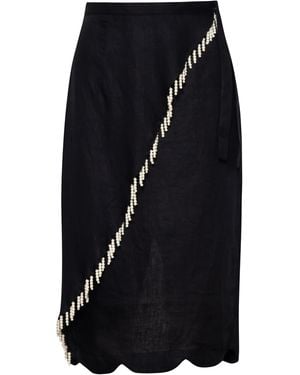 Carolina Benoit Ava Pearled Skirt - Black