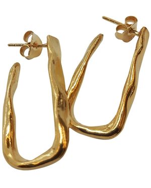 Karen Hallam Mae Hoops Plated - Metallic