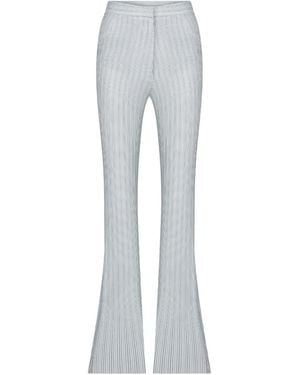 NAZLI CEREN Doxy Flared Cotton Pants - Gray